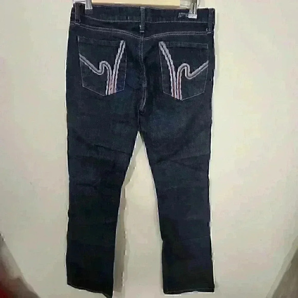 P14 Y2k 90's coh crochet h #234 low waist  boot stretch medium wash jeans size27 - Picture 5 of 8